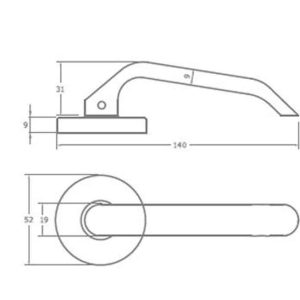 Ročaj vrat V1786 krom