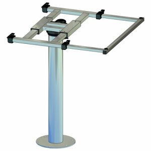 Stolpec mize z možnostjo zasuka in premika H700 mm aluminij