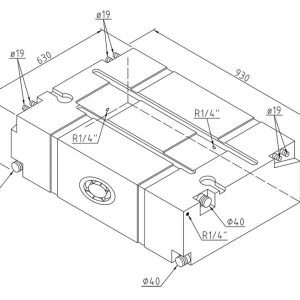Rezervoar za sladko vodo/odpadno vodo iz PE, varnega za živila - 150 litrov
