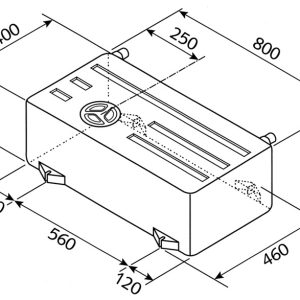 Rezervoar za svežo in odpadno vodo - 75 l - EV 1501