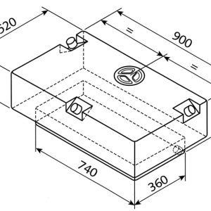 Rezervoar za vodo EV-2201 - 124 litrov