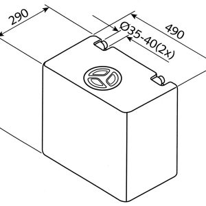 Univerzalni rezervoar za svežo in odpadno vodo EV1004 - 50 litrov