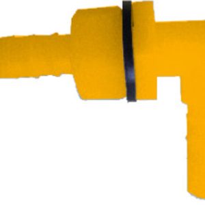 Kotni vijačni priključek s pregrado