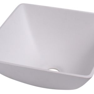 Kvadratni umivalnik, bel, dimenzije: 290x290mm H135mm