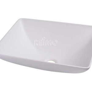 Kvadratni umivalnik, bel, dimenzije: 350x260mm H135mm