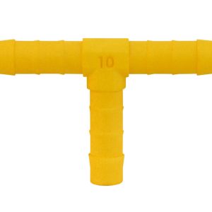 T-priključek za 10 mm cev - belo-rumen - komplet 2