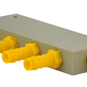 WeißGELB blok za distribucijo vode 4 izhodi za 10 mm cev