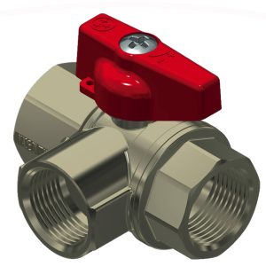 3-stopenjska aluminijasta zaporna pipa, 3/8" notranji navoj, s kratkim ročajem