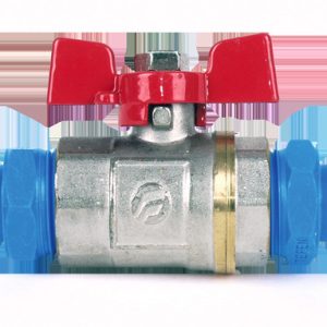 Medeninasti krogelni ventil 19 mm SB