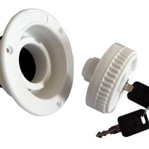 Polnilni vrat - kratek - bel - 40 mm priključek