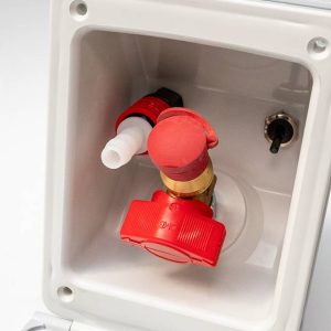 Vtičnica za vodo/plin bela