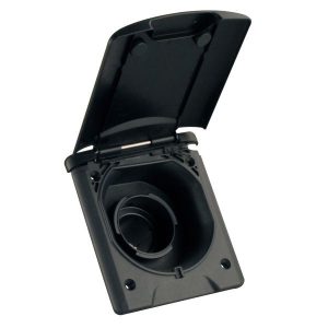 Polnilni vrat z magnetno zaklopko - Črna