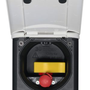 Plinska vtičnica z magnetnim zatičem - temno siva