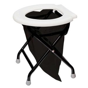 Zložljivi WC - Bela sedežna garnitura