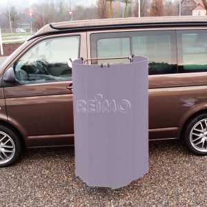 Zaslon za zasebnost/pršna zavesa se lahko pritrdi z zložljivim priseskom