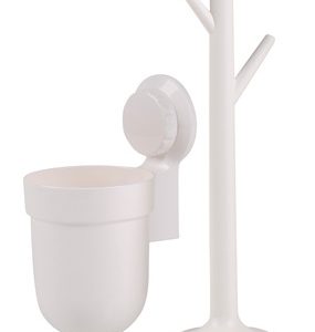 Ščetka za stranišče s priseskom, bela