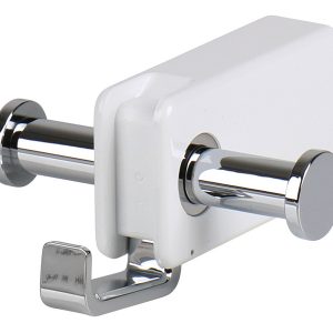 Dvojni okrogli kavelj - bel