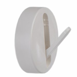 Zložljiv sesalni kavelj bele barve - komplet 2