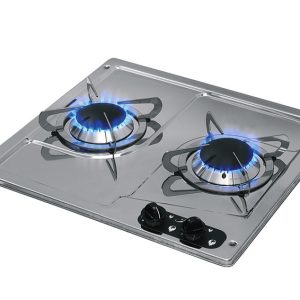 Kuhalna plošča iz nerjavečega jekla z 2 gorilnikoma - PC1322