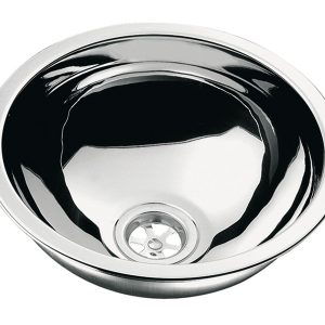 Vgradno pomivalno korito iz nerjavečega jekla - okroglo - premer 26 cm