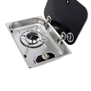 Kuhalnik s steklom in ASO - 1 gorilnik