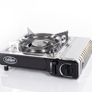 Plinski kuhalnik na kartušo Camp4 z varnostnim pilotom GOURMET, iz nerjavečega jekla