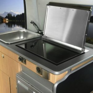 Steklokeramična kuhalna plošča in grelec Wallas - srebrna