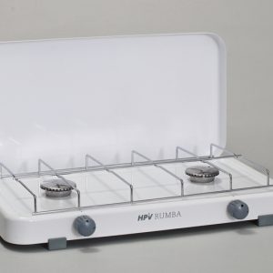 Plinski štedilnik Rumba z varnostnim pilotom 2 gorilnika - bel - 50 mbar