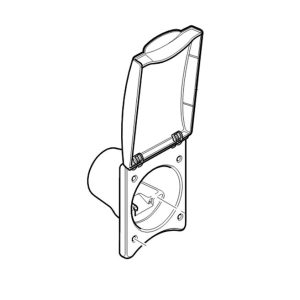 Ohišje zunanji vtič bela/bela