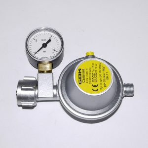 Regulator plina z merilnikom tlaka za plinsko jeklenko - 30 mbar