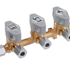 3-smerni hitro zapiralni zaporni ventil za 10 mm vhod in 8 mm izhod