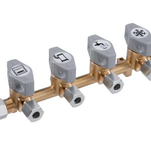 4-smerni hitro zapiralni ventil za 10 mm vhod in 8 mm izhod