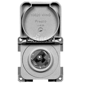 Vgrajena vtičnica 12V s pokrovom siva ohlapna , ohlapna