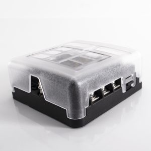 Razdelilnik napajanja s 6-stopenjskim držalom varovalk