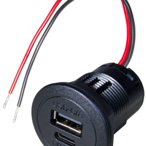 Napajanje USB-C/-A dvojna vtičnica PD/QC, 1x USB-A / 1x USB-C