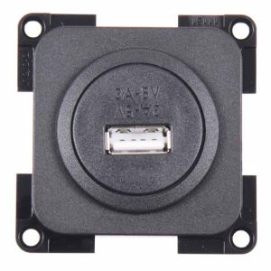 Vtičnica USB z eno vtičnico, siva, ohlapna