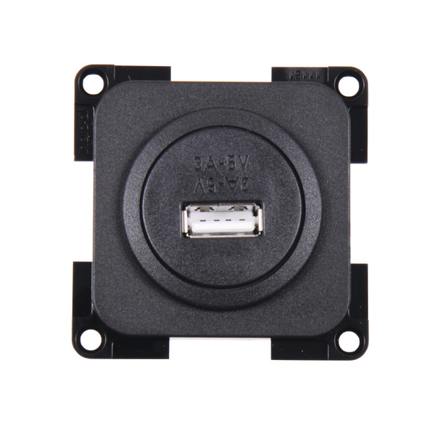 Ena vtičnica USB za polnjenje Barva: siva kot skrilavec