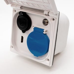 Vtičnica 12V+HDMI bela