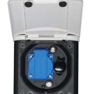 Zunanja vtičnica za 12/230 V z magnetnim zatičem - bela