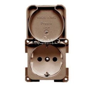 Vgrajena vtičnica 230V - rjava