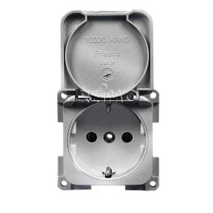 Vgrajena vtičnica 230V - srebrna