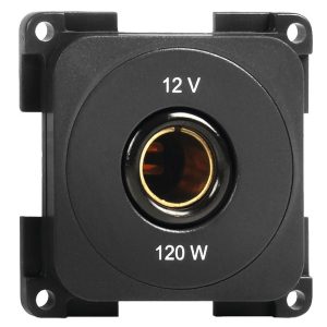 Standardna vtičnica 12V/120W / 10A z možnostjo polnjenja. Barva skrilavčno siva