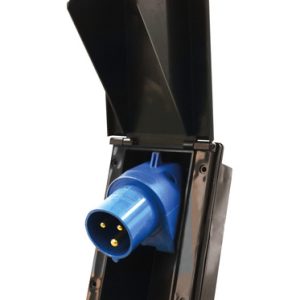 Carbest pravokotna vhodna vtičnica CEE - črna