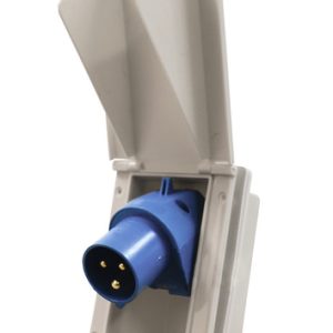 Vhodna vtičnica CEE pravokotna - bela