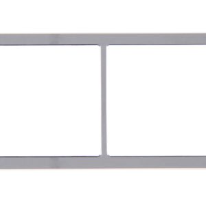 Pokrivni okvir 2-kratni 62x115mm, srebrni krom
