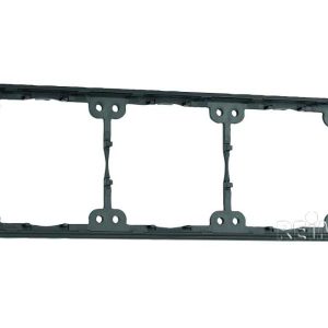 Razdelilni okvir 3-gang. Ploščat, 3 mm višine za vgradnjo. Kamnito siva. Prosto