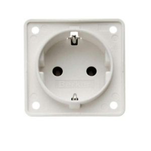 Berker INTEGRO vgradna vtičnica 230V polarna bela ohlapna