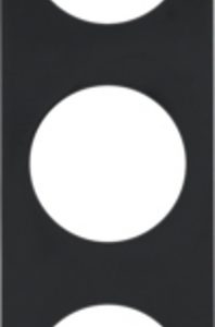 Berker INTEGRO Pure 3-kanalni okvir črna mat