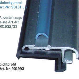 Aluminijast trak za izvijanje markiz - srebrn - 27 x 11 mm - 3 m