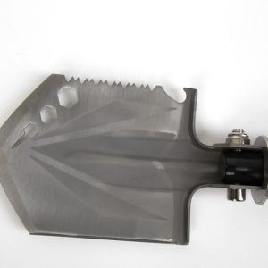 Večnamenska lopata z žago in rezilom, odpirač za steklenice